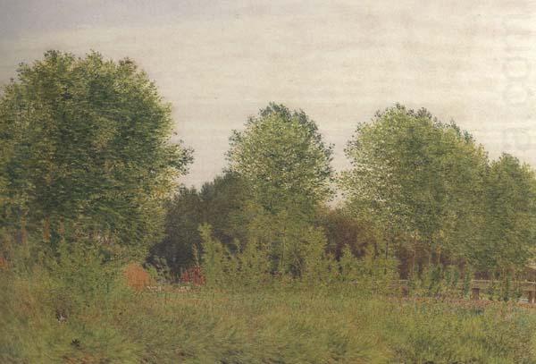 Black Poplars at Pangbourne (mk46), George Price Boyce.RWS